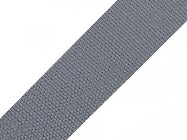 Gurtband Uni 40 mm breit Grau